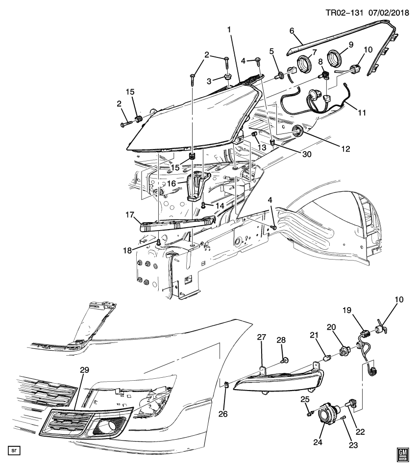 GM 22862131 Seal-Headlamp