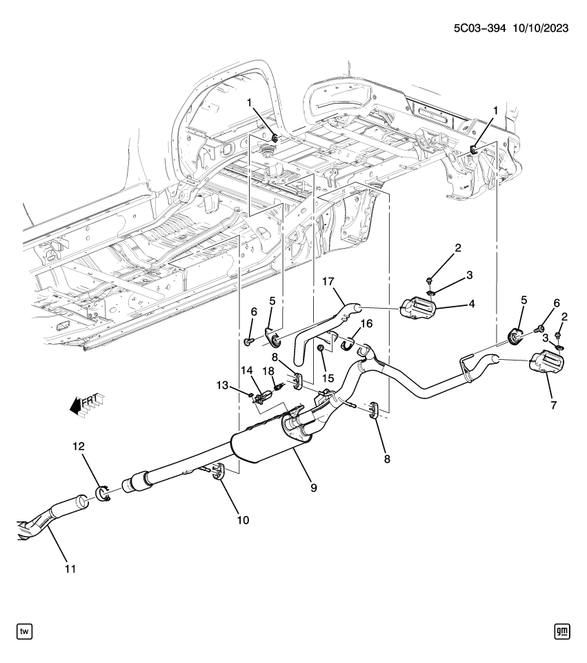 GM 86508525 MUFFLER ASM-EXH (W/ EXH PIPE)