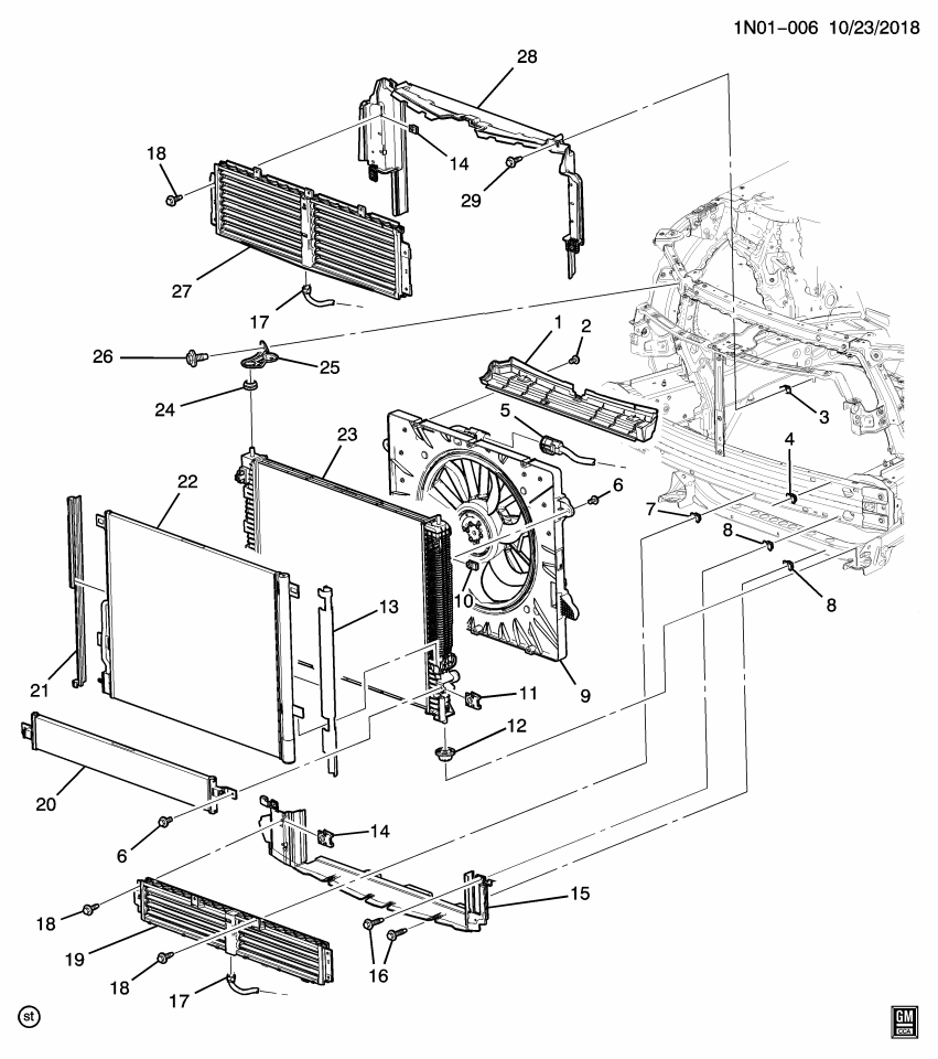 GM 23204611 Seal-Radiator Air Side (LH)