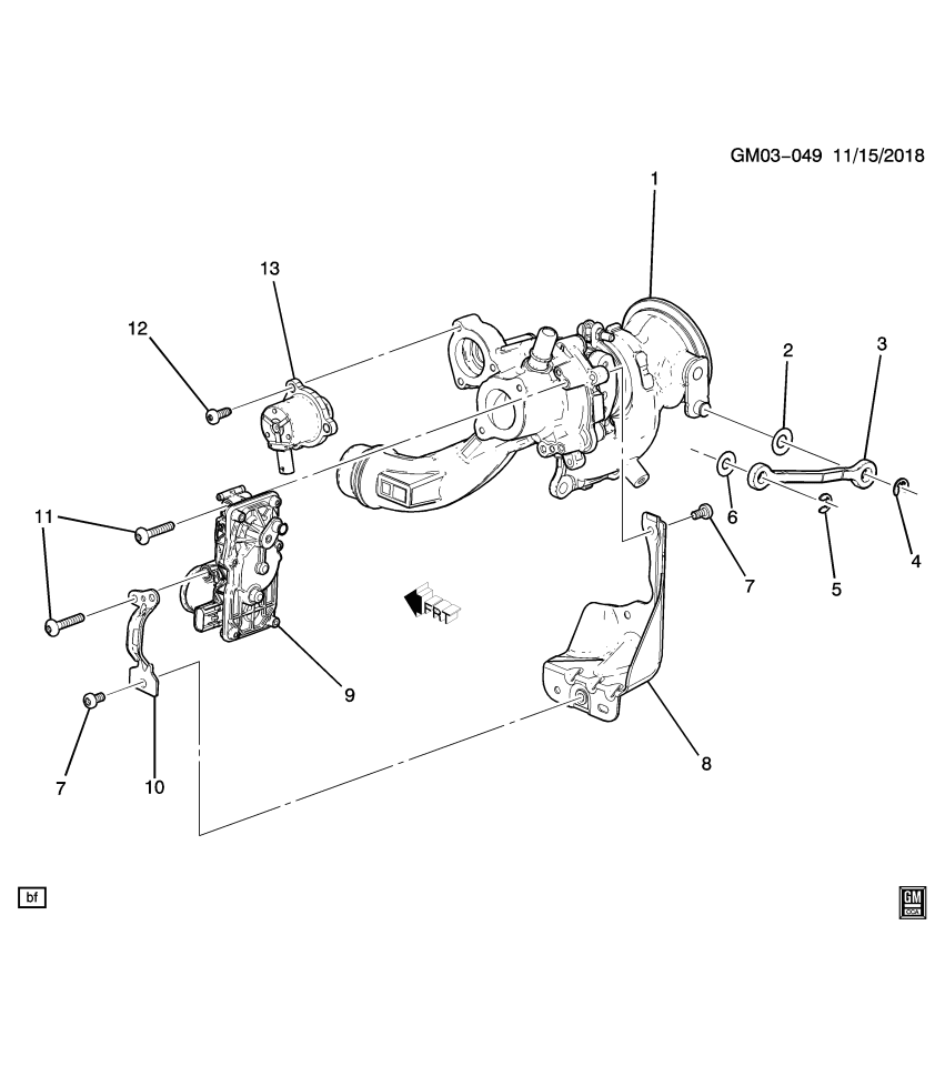 GM 12678524 BOLT/SCREW-TURBO WASTEGATE ACTR