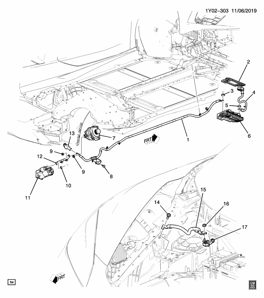 GM 11603163 NUT, BAT POS CBL
