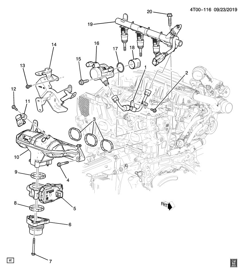 GM 11548393 BOLT, THROT BODY