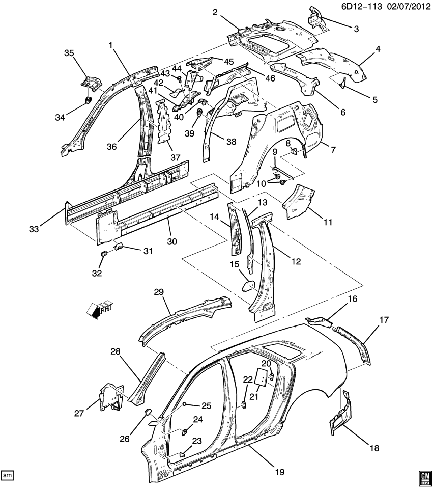 GM 20888780 Bracket Asm-Rear Wheelhouse Panel