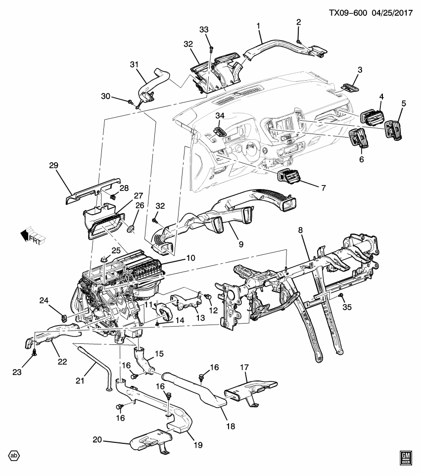GM 84335594 Grille Asm-Side Window Defogger Outlet *Jet Black
