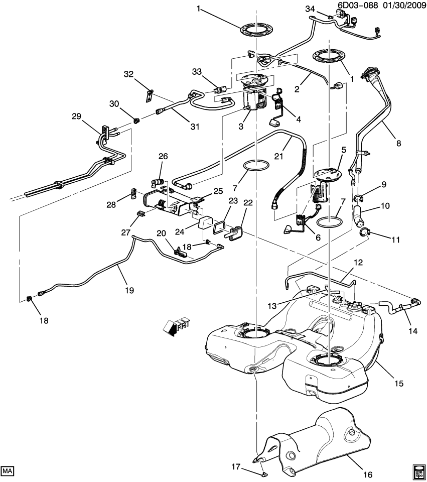 GM 22891963 Pipe Asm-Fuel Sender Fuel Feed
