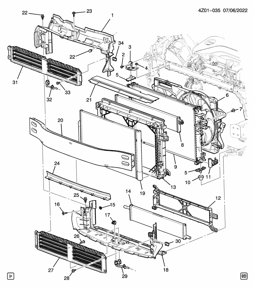 GM 23223150 Seal-Radiator Air
