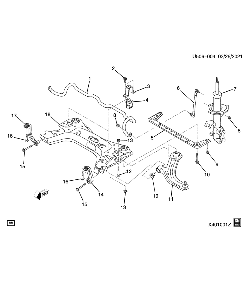 GM 19316148 Nut, Front Lower Control Arm Rear