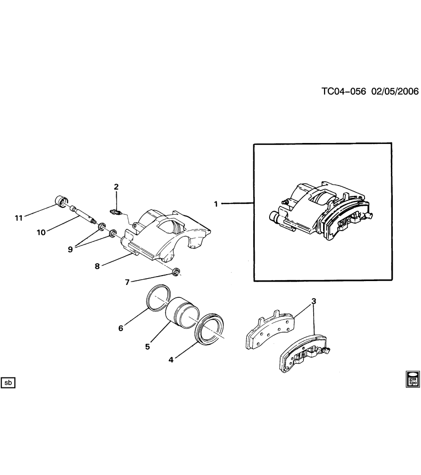 GM 18017223 Hardware Kit, Front Brake Caliper Mounting