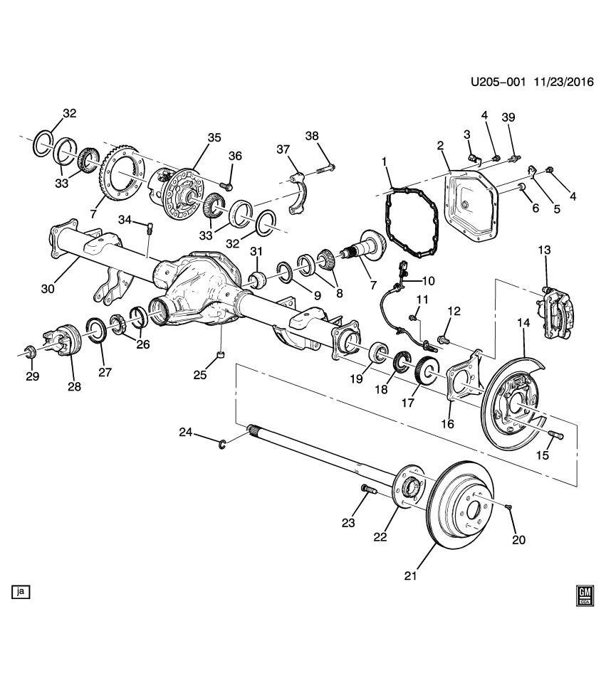 GM 23490398 Spacer-Differential Drive Pinion Gear Bearing