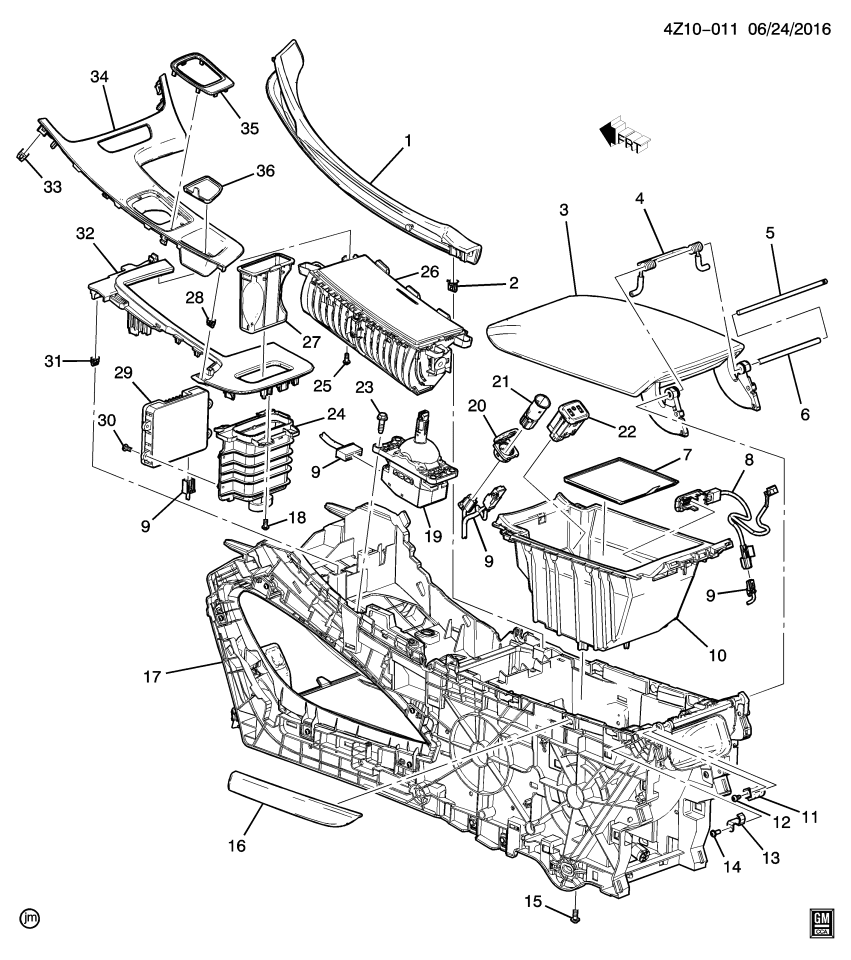 GM 26694890 Bolt/Screw-Front Floor Console Armrest Hinge