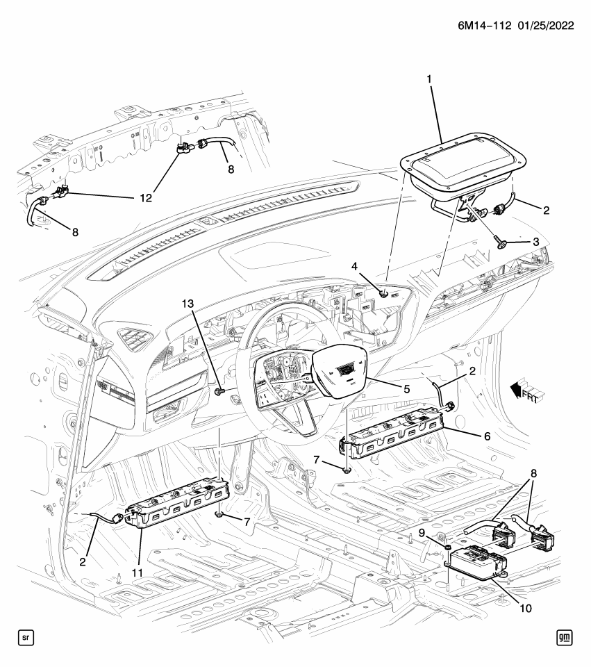 GM 85021995 AIRBAG ASM-STRG WHL *BACKEN BLACKK