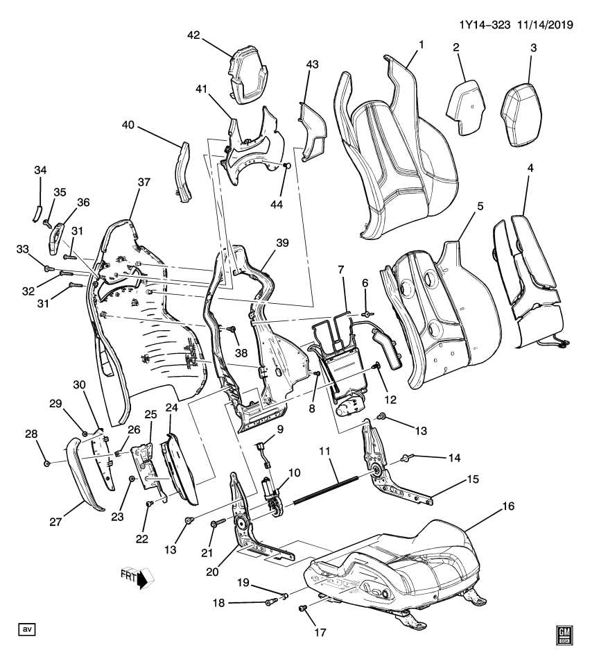 GM 11603500 Front Seat Air Bag Bolt