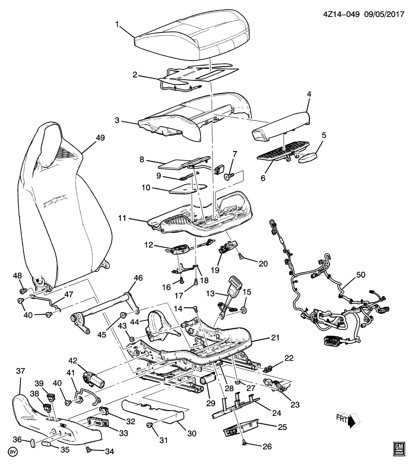 GM 13472701 Retainer-Front Seat Cushion Cover