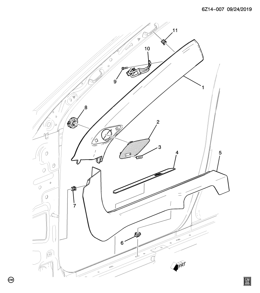 GM 23306400 PLATE ASM-FRT S/D SILL TR