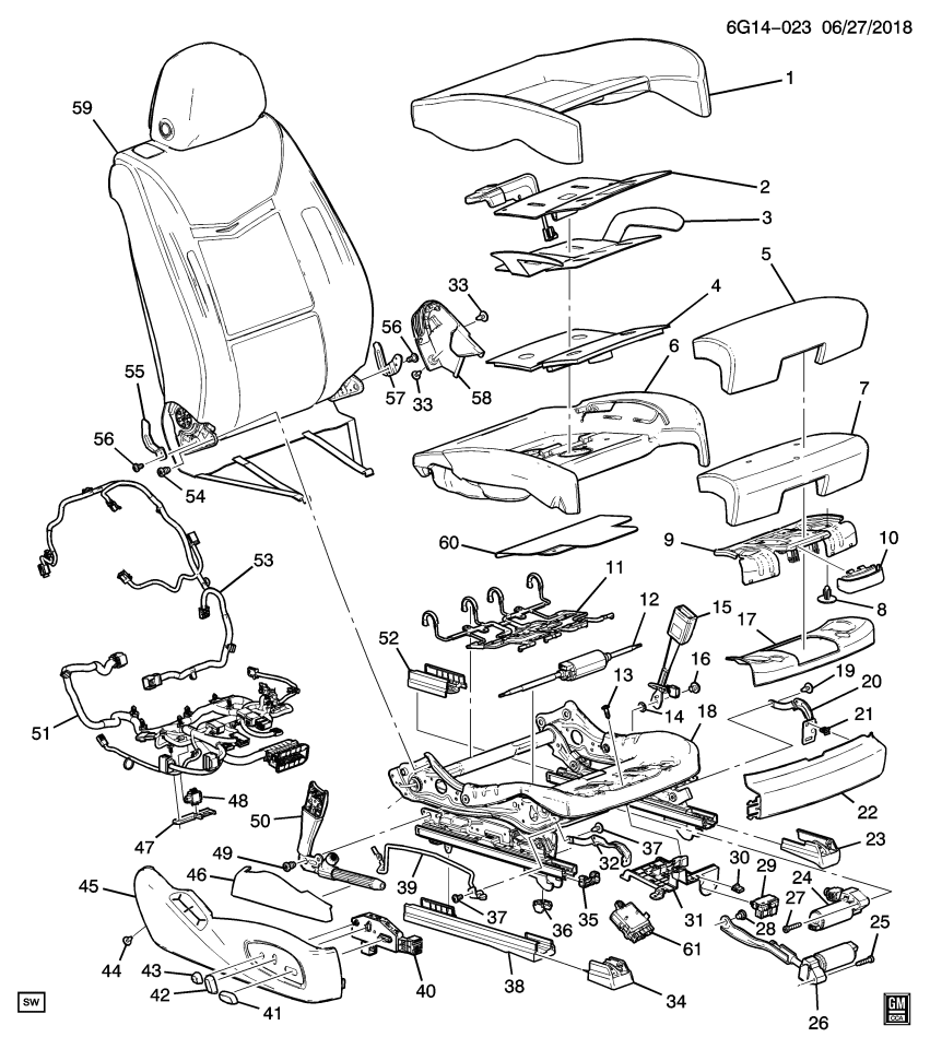 GM 22874231 Bracket, Front Seat Adjuster Memory Module