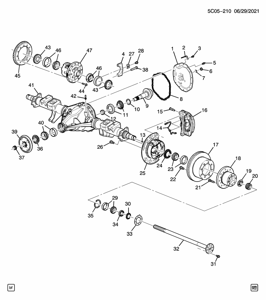 GM 84757348 LOCK-DIFF BRG ADJ NUT