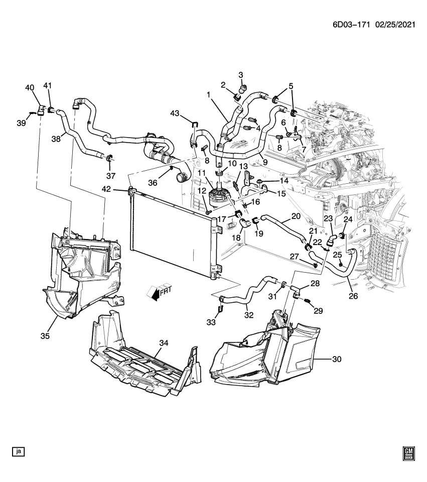 GM 84333509 BRACKET ASM-CHRG AIR CLR COOL OTLT PIPE