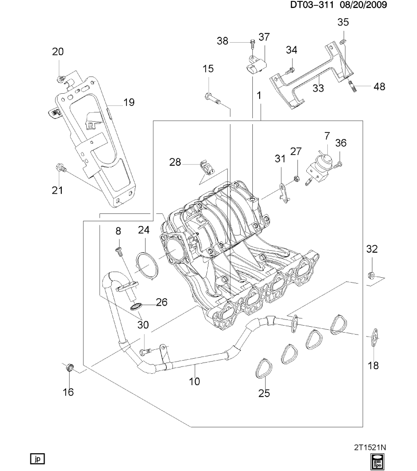 GM 96456153 Clamp, Intake Manifold