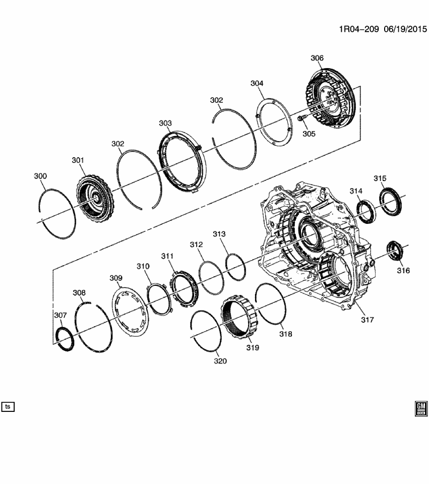 GM 24254729 Ring-Input Internal Gear (W/ Torque Limited Clutch) Retainer