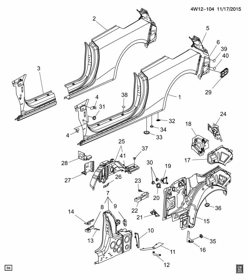 GM 13228516 Plug-Body Side Inner Upper Front Panel Reinforcement Hole