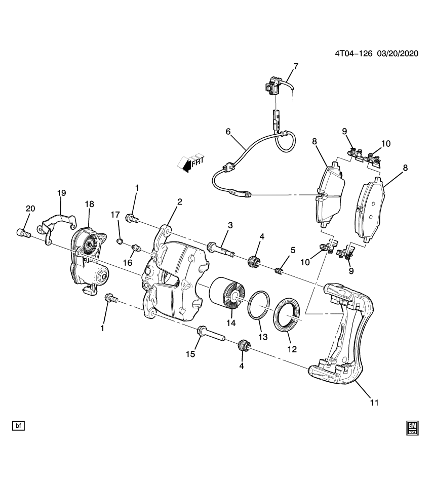 GM 13532310 VALVE-FRT BRK CLPR BLEDR