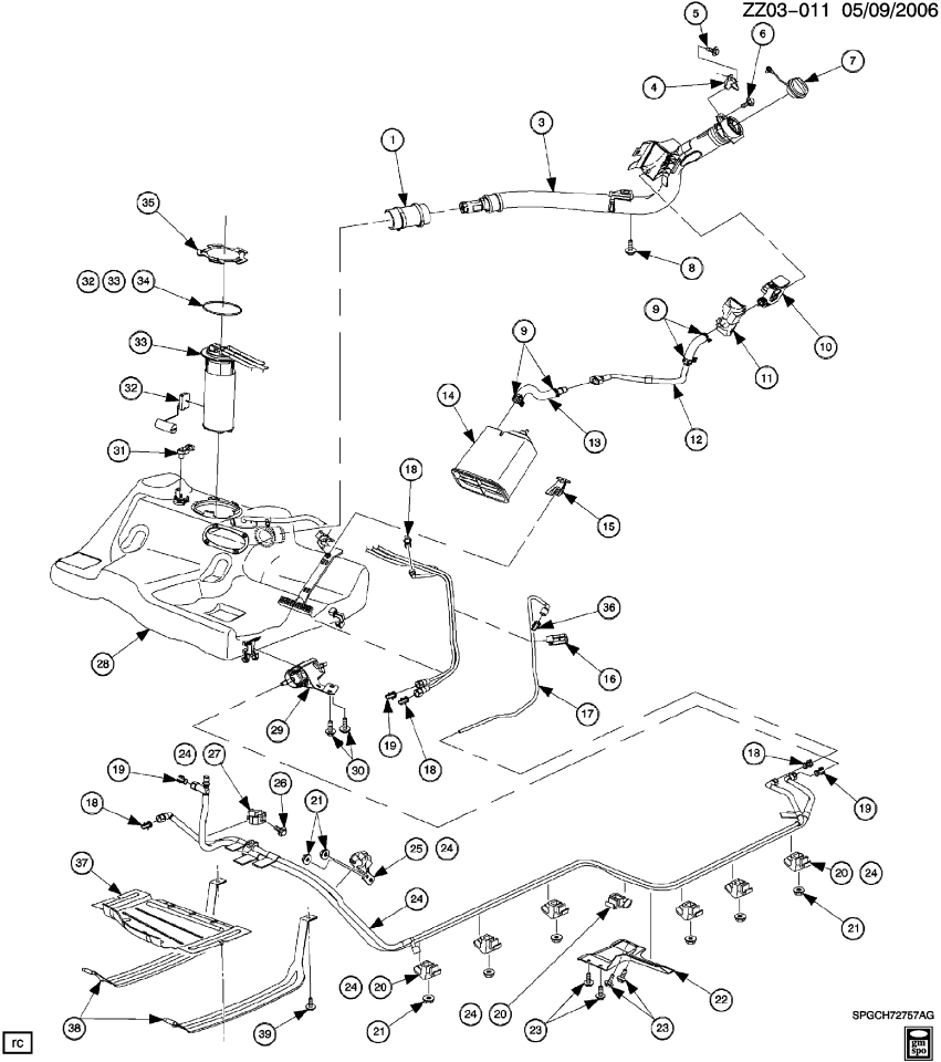 GM 21007370 Fuel Tank