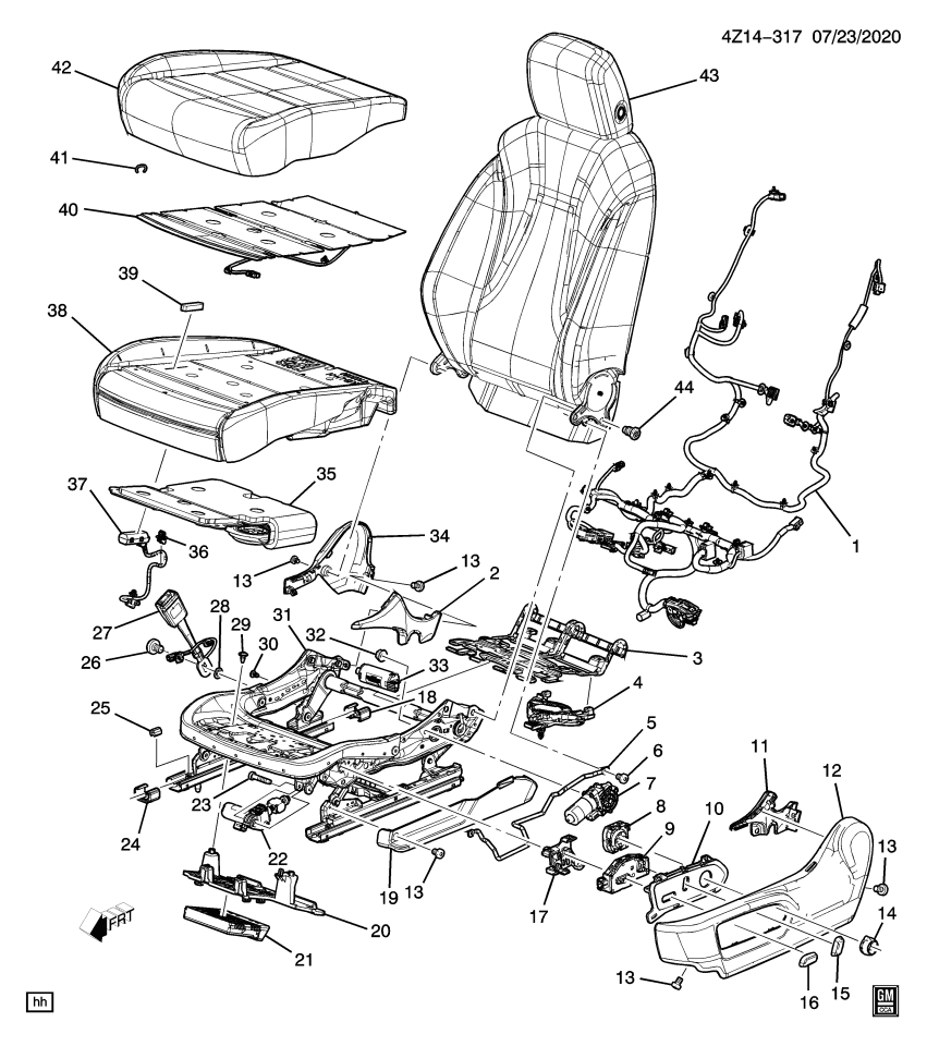 GM 13516453 Adjust Motor
