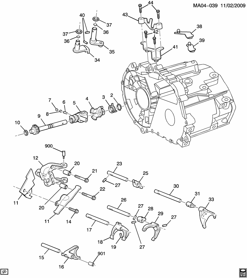 GM 55352918 Guide-Shift Control Shaft Block