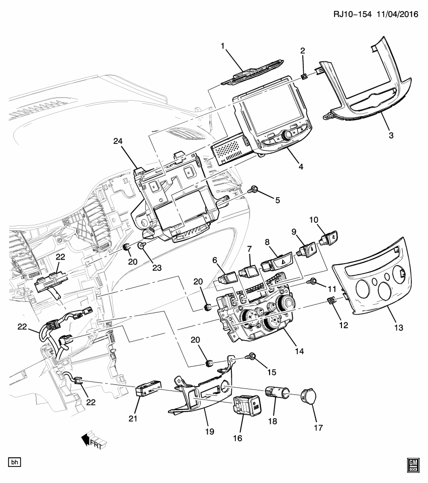 GM 42599066 PLATE ASM-F/FLR CNSL ACSRY TR *BLACK