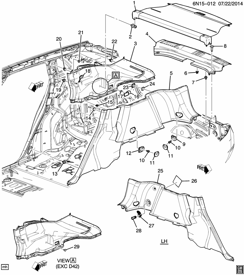 GM 22807358 Label-Rear Body Fuse Block