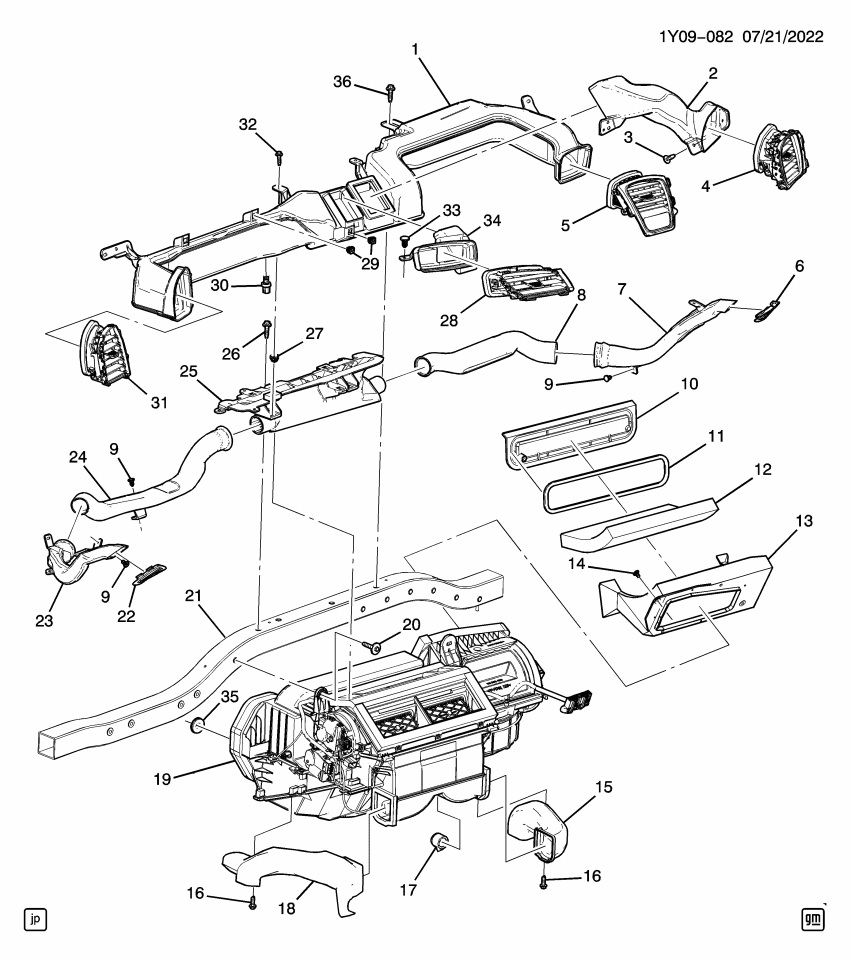 GM 20989584 Outlet Asm-Instrument Panel Outer Air