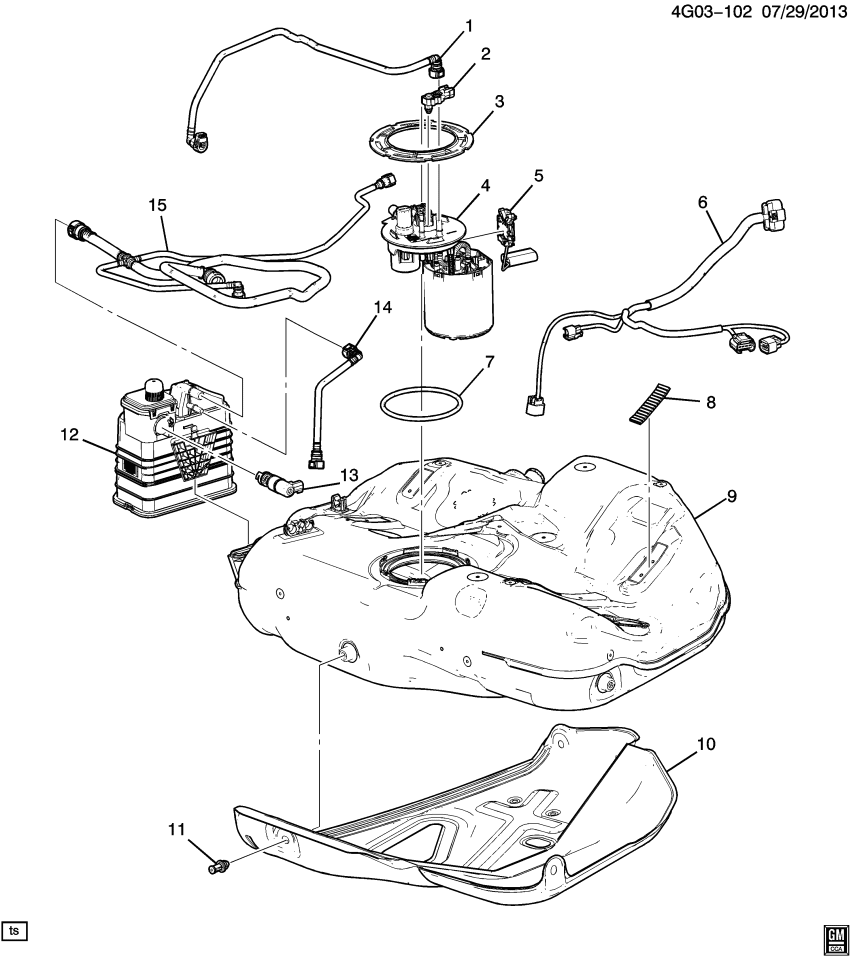 GM 22790583 Harness Asm-Fuel Tank Fuel Pump Module Wiring