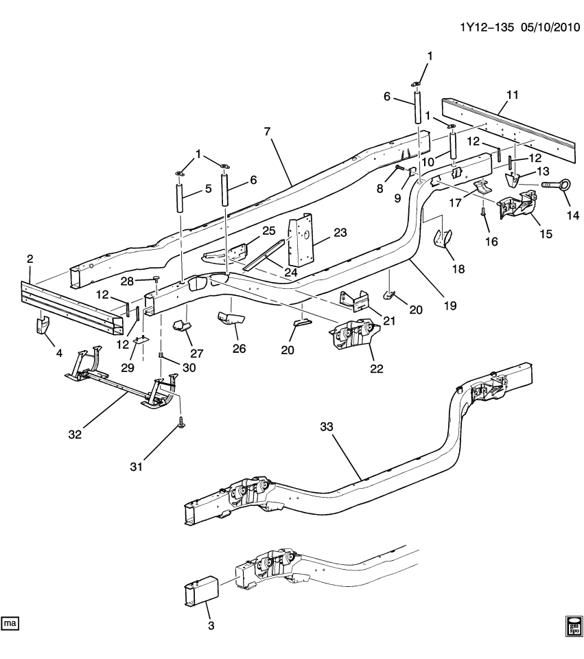 GM 10325837 Bracket-Rear Bumper Imp Bar