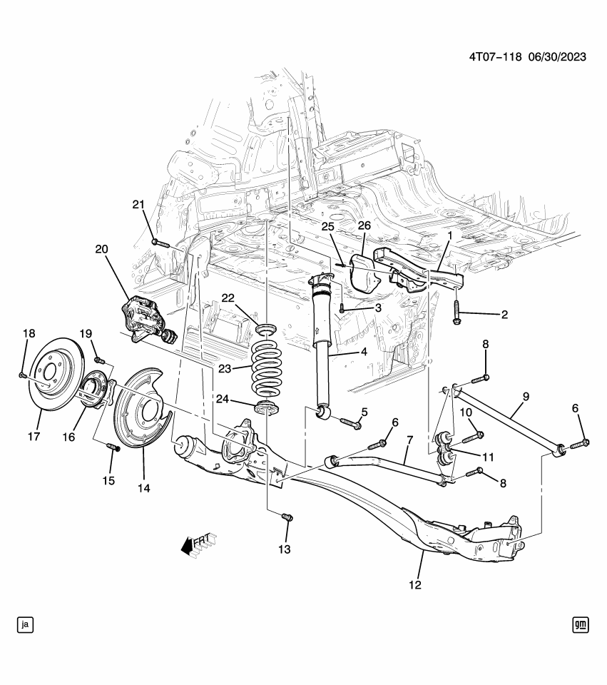 GM 11604568 RIVET,RR SUSP EQLZR BEAM CTR LINK H/SHLD