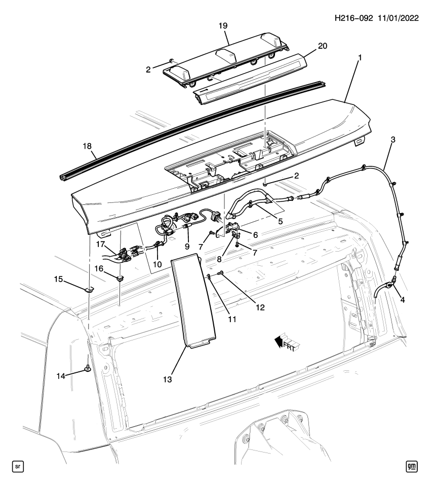 GM 86793457 HARNESS ASM-L/GATE JPR WRG