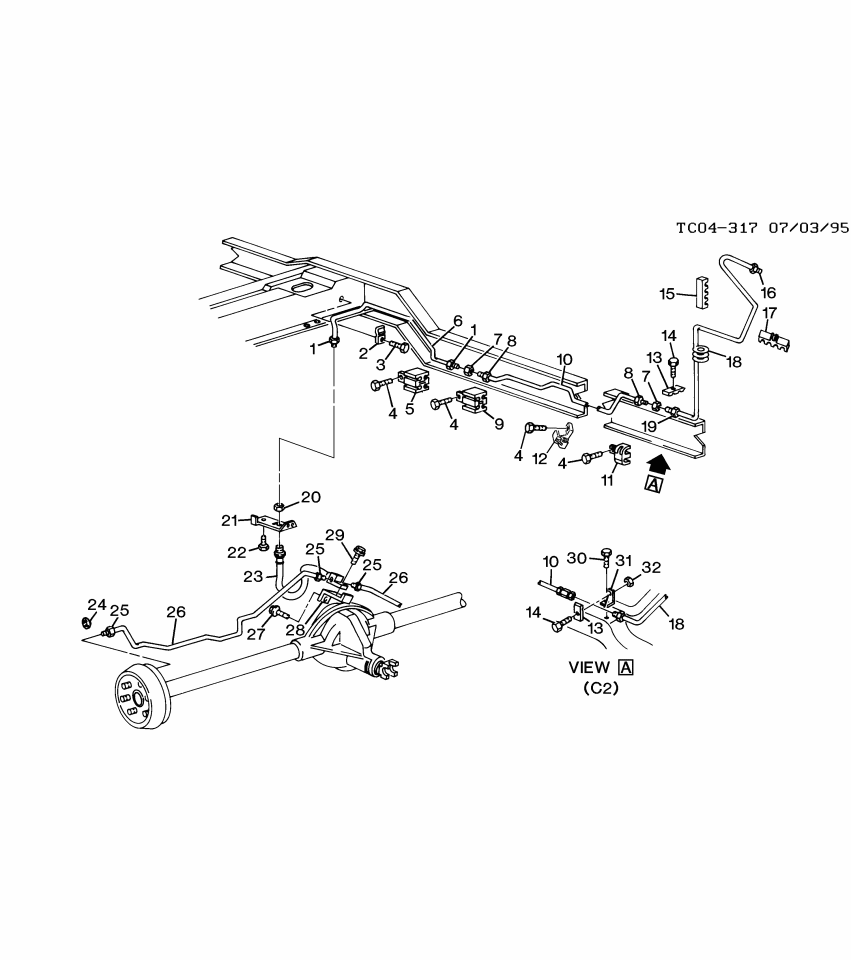 GM 15538680 BRACKET, Hydraulic Brake Pipe