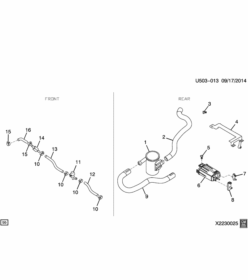 GM 19316264 Pipe, Evap Emission Front