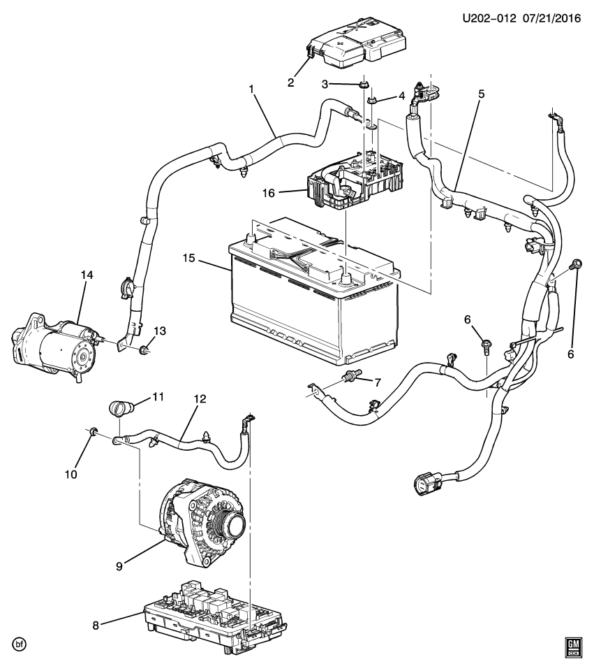 GM 94732838 Stud-Engine Wiring Harness