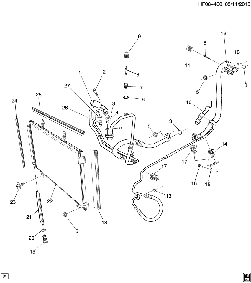 GM 92256742 Clip, A/C Condenser Tube