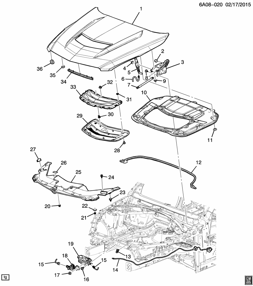 GM 22927802 Actuator, Active Hood Hinge