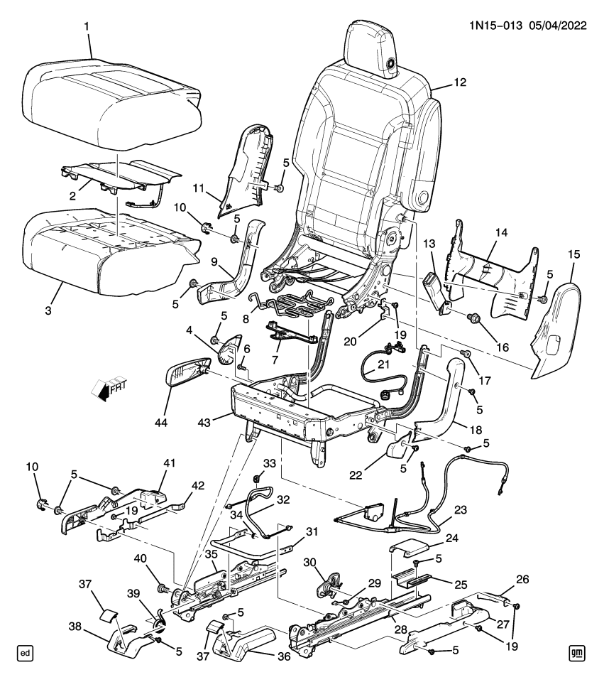 GM 13516736 Cable Asm-Rear Seat Latch