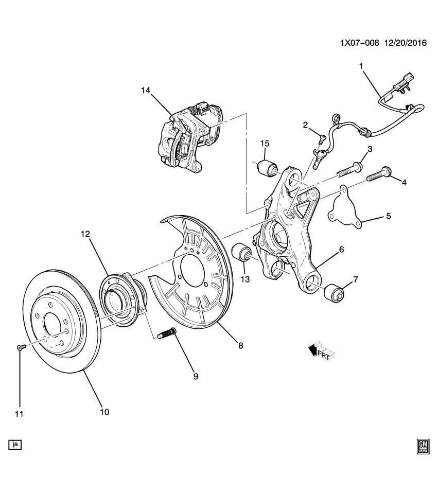 GM 11546706 Bolt, Rear Wheel Hub