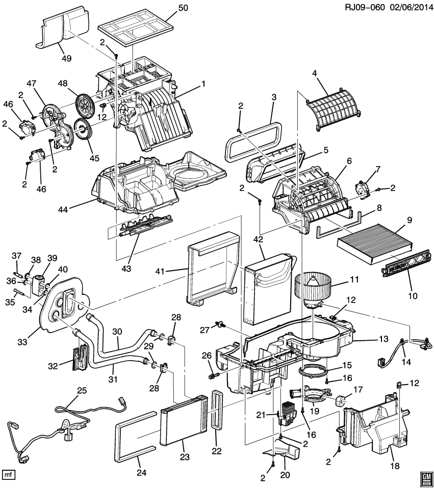 GM 95266847 Insulator Asm-Heater & A/C Evaporator & Blower Module