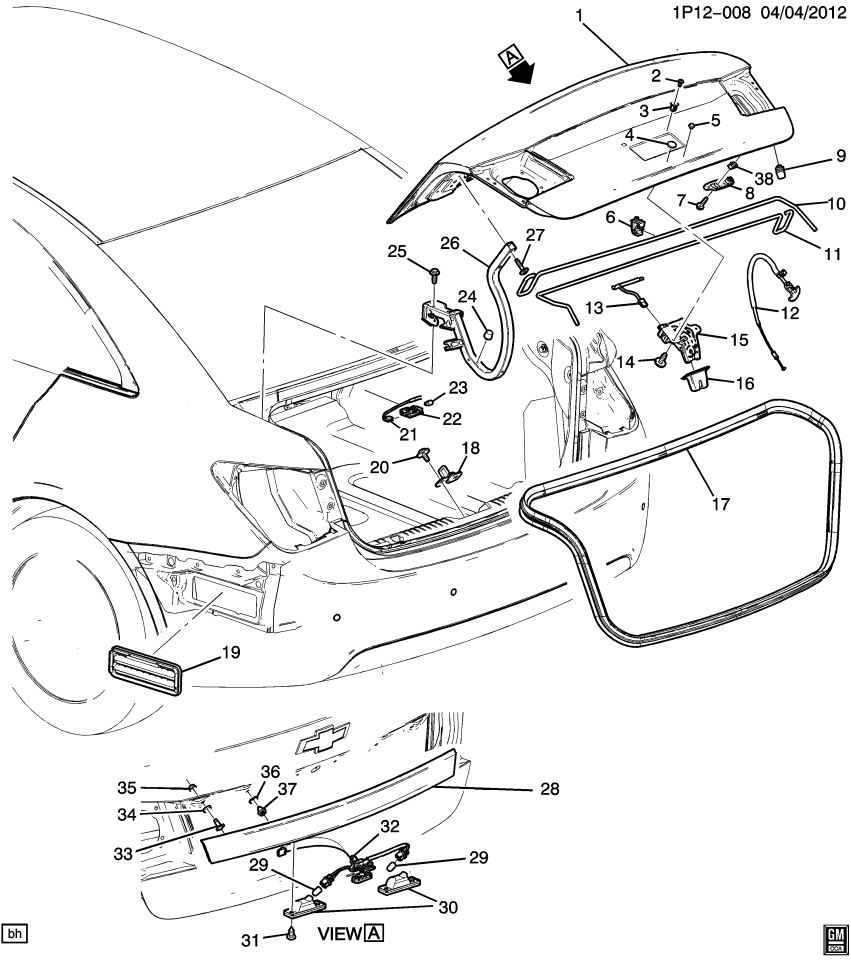GM 95472117 Insulator-Rear License Plate