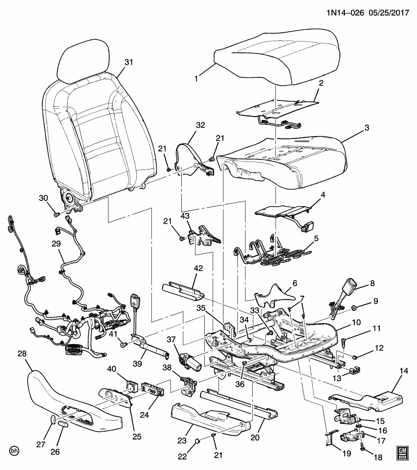 GM 13520278 Module Asm-Front Seat Heater Vent Control