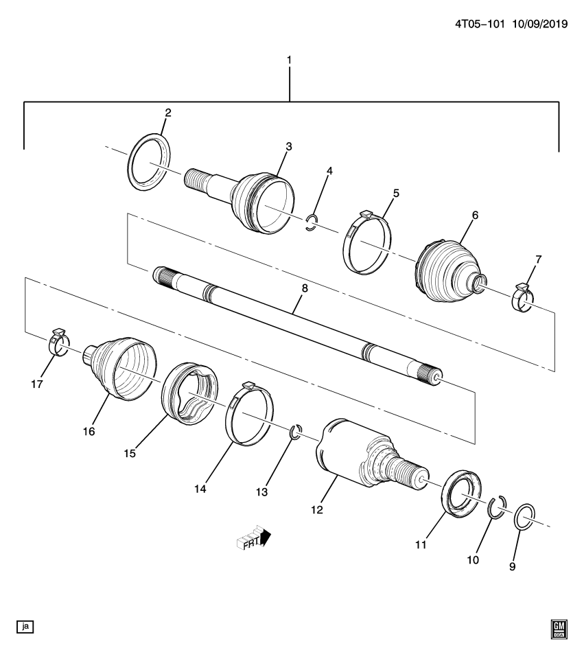 GM 42722006 SEAL-RR WHL DRV SHF (O-RING)
