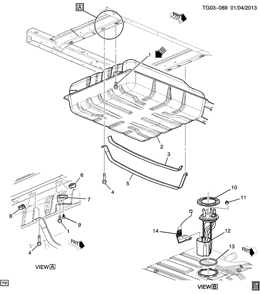 GM 20969742 Spacer-Fuel Tank
