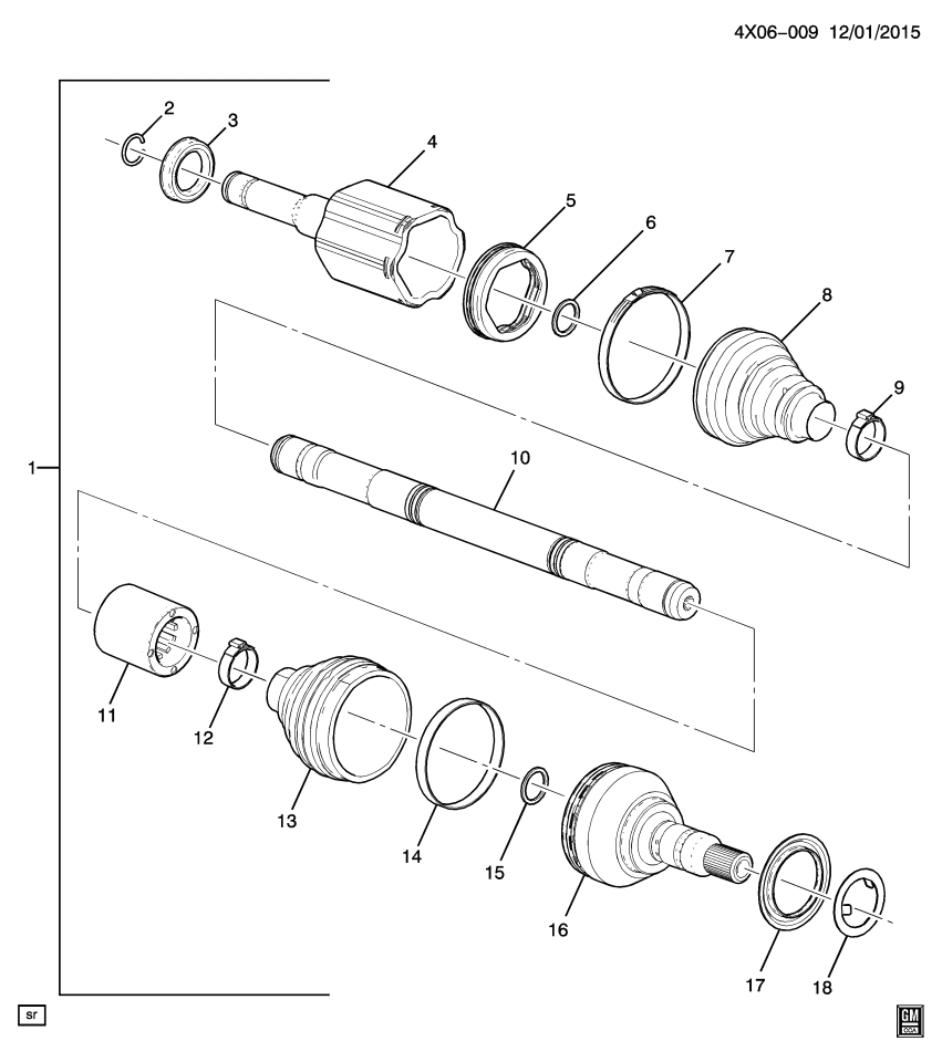 GM 84282511 JOINT KIT-FRT WHL DRV SHF C/V