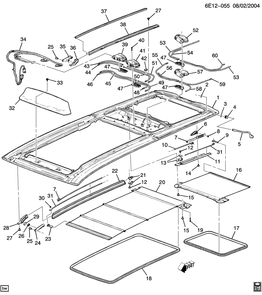 GM 25747533 Retainer-Sun Roof & Roof Vent Window & Sunshade Drive