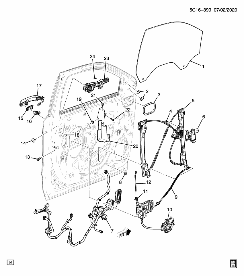 GM 84367398 COVER ASM-FRT S/D LK